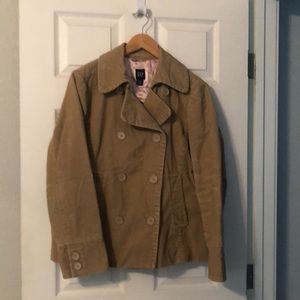 Gap ladies corduroy coat, pink lined